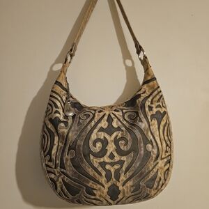 Rare Vintage Sharif USA Shoulder Bag  Dual-Sided Snake & Baroque–Stateme…